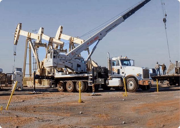Specialty truck equipment on a job site