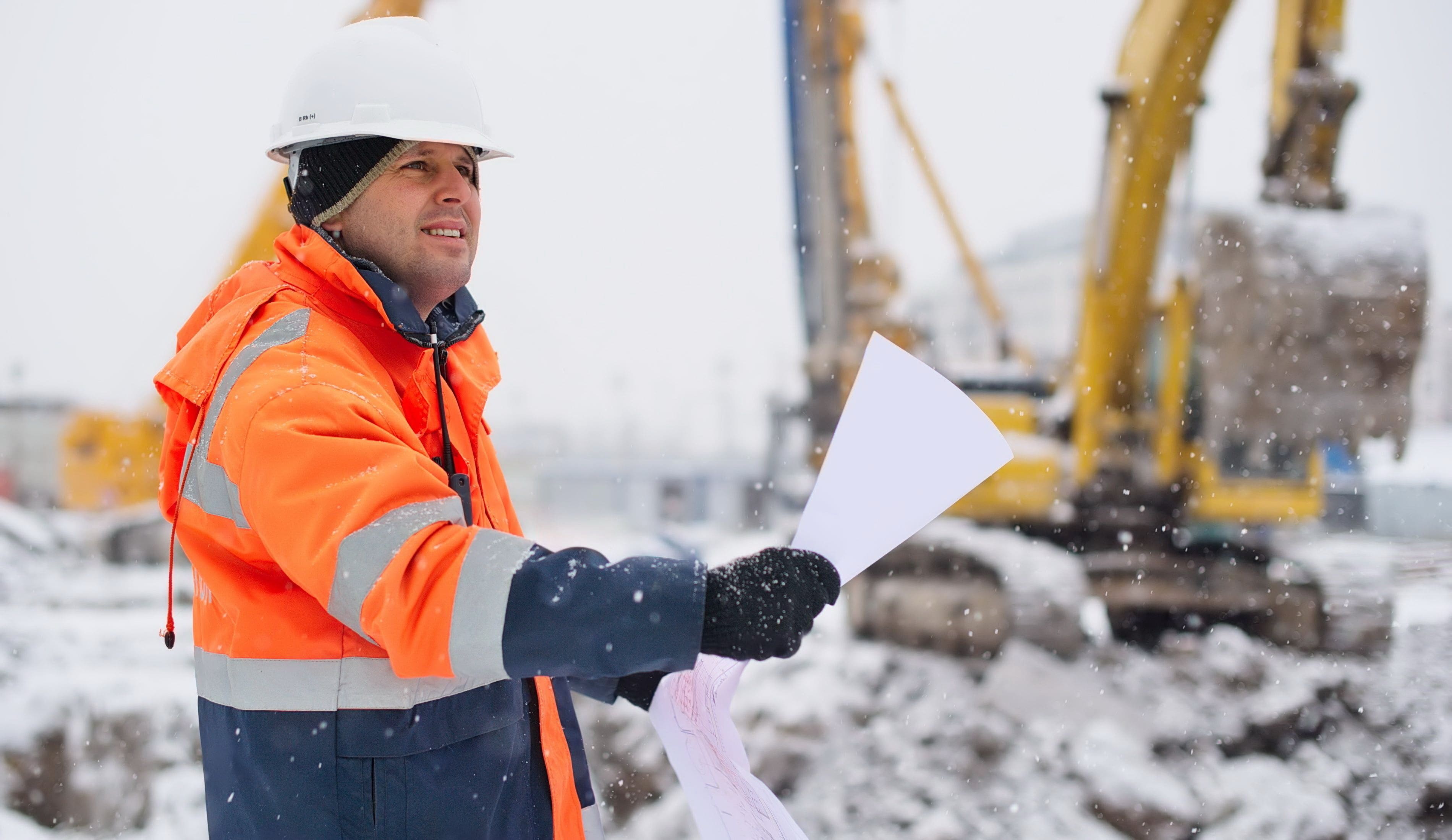 Construction Jobsite in Winter