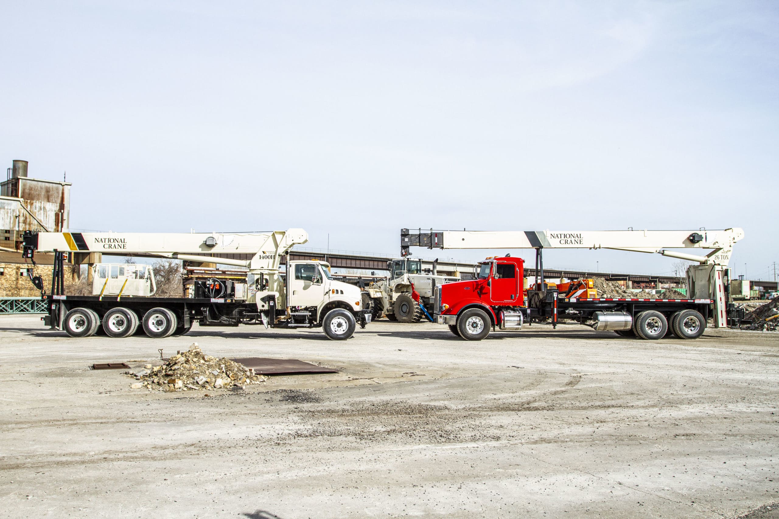 used equipment, two crane trucks