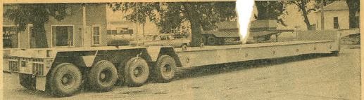 old torn picture of the world's longest trailer