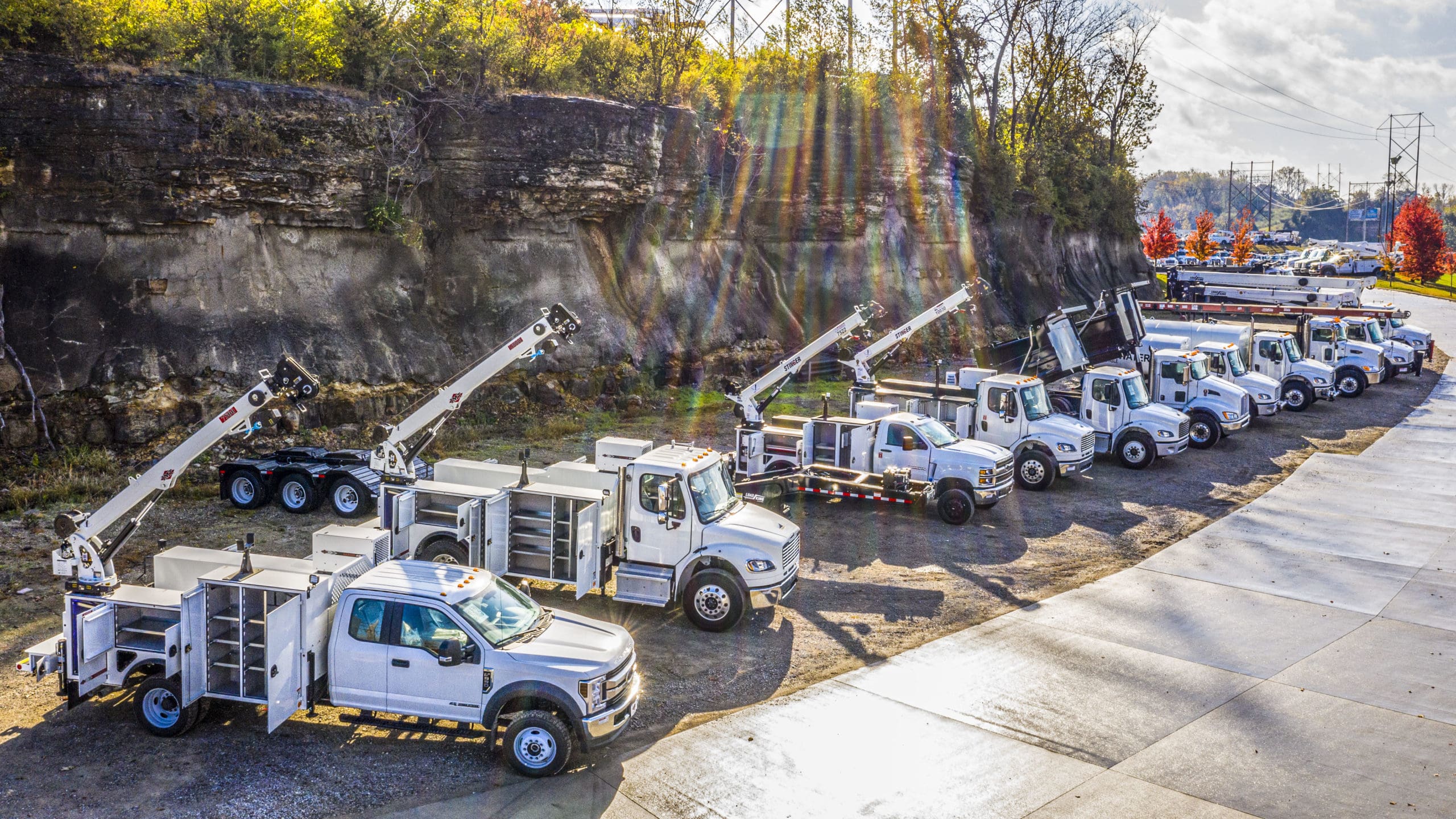 variety of custom truck load king equipment